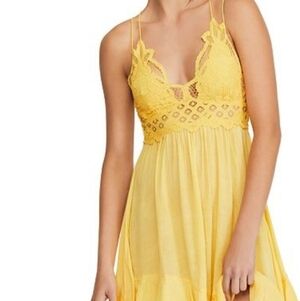 Free People Adella Dress In Daffodil